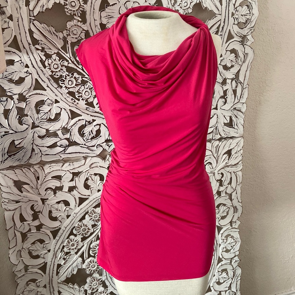 Hot Pink Asymmetric BCBG Top
